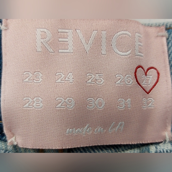 Revice Jeans Womens Size 27 (25x26.5) Denim Two Tone Blue 5 Pocket Button Fly - Picture 4 of 10